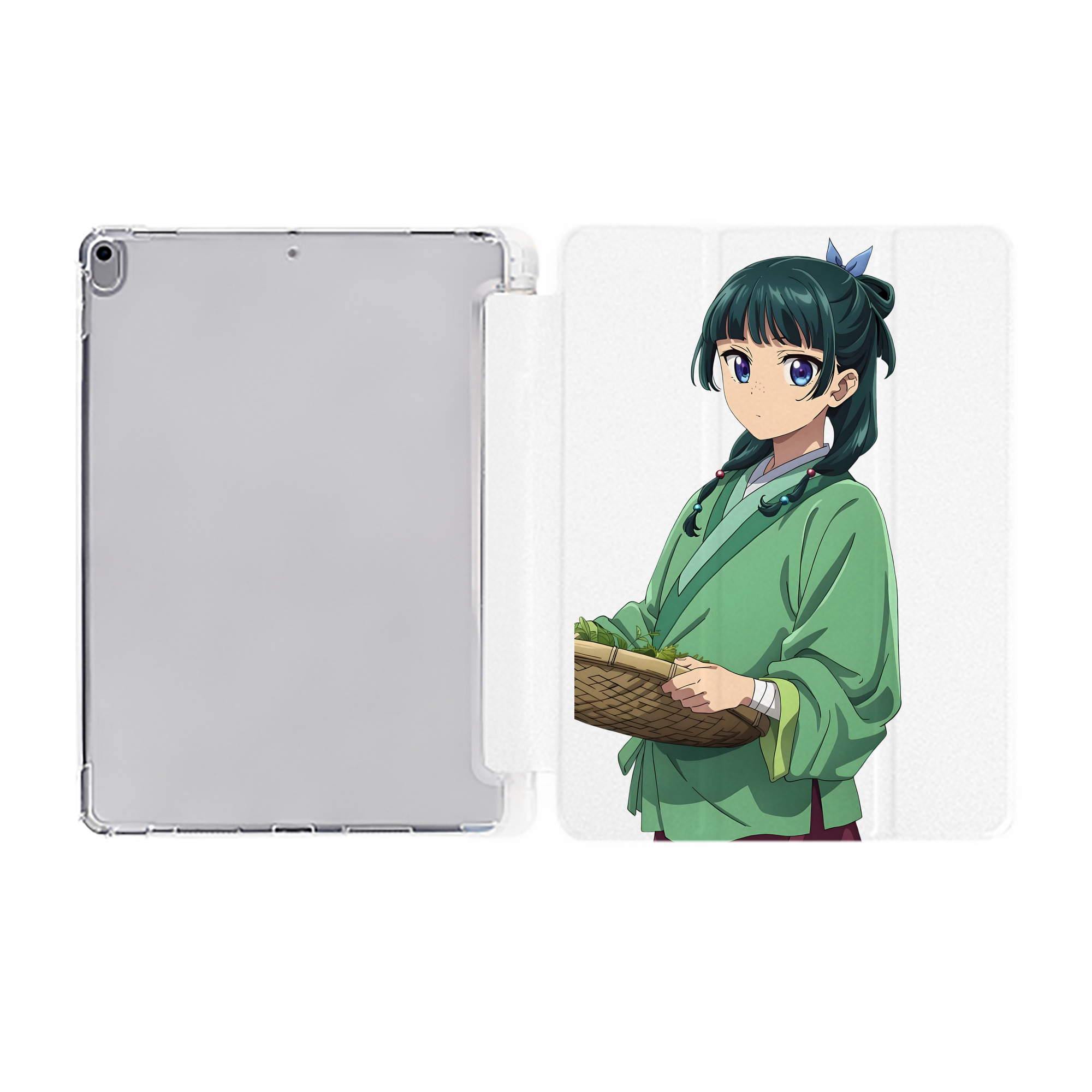 （画像用） 薬屋のひとりごと The Apothecary Diaries IPad ケース ペン収納付き 三つ折りスタンド PUレザー×シリコン 対応機種9.5/10.5/10.9インチ